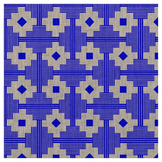 Muster 061214 - Blau mit Weiß Stoff (Muster)