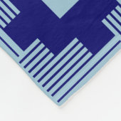 Muster 061214 - Deep Navy mit Pale Blue 9dc6d8 Fleecedecke (Ecke)