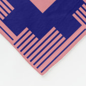 Muster 061214 - Deep Navy mit Pink e3868f Fleecedecke (Ecke)