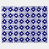 Muster 061214 - Deep Navy mit White Fleecedecke (Vorderseite (Horizontal))