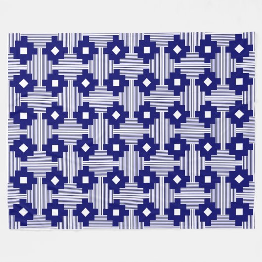 Muster 061214 - Deep Navy mit White Fleecedecke (Vorderseite (Horizontal))