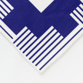 Muster 061214 - Deep Navy mit White Fleecedecke (Ecke)