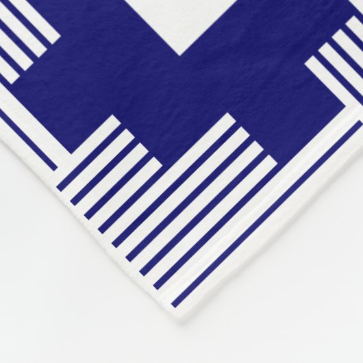 Muster 061214 - Deep Navy mit White Fleecedecke (Ecke)