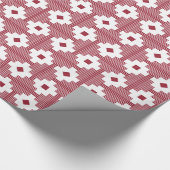 Muster 061214 - Deep Red 9b2335 mit White Geschenkpapier (Ecke)