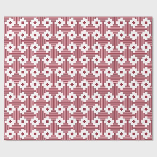 Muster 061214 - Deep Red 9b2335 mit White Geschenkpapier (Flach)