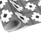 Muster 061214 - Schwarz mit Weiß Geschenkpapier (Rolleneckpunkt)