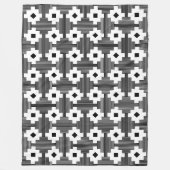 Muster 061214 - Weiß mit Schwarz Fleecedecke (Vorderseite)