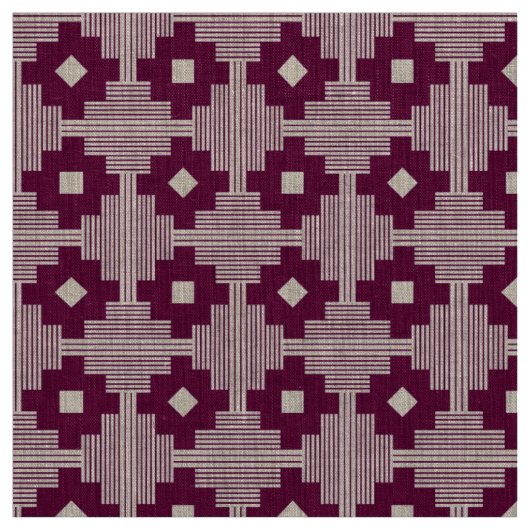 Muster 061214 - White on Deep Red 660036 Stoff (Muster)