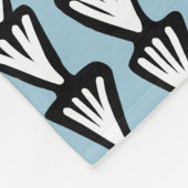 Muster 070515 - Schwarz und Weiß mit Blau Fleecedecke (Ecke)