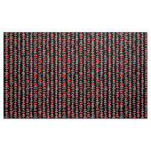Muster 080515 - Weiß und Rot auf Schwarz Stoff (Yard (91,4 cm))