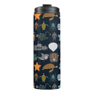 Muster 1 der Meeresbewohner Thermosbecher