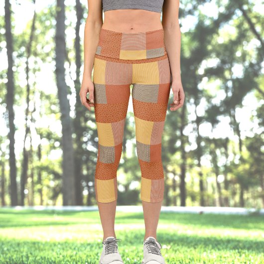 Muster 1 Hochwaiste Capri Leggings