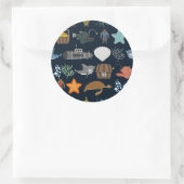 Muster 1 runder aufkleber (Tasche)