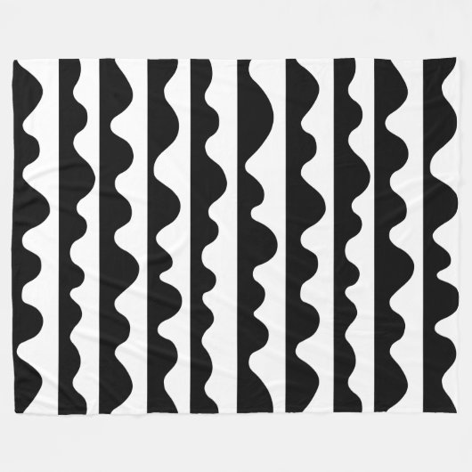 Muster 20815 - Schwarz auf Weiß Fleecedecke (Vorderseite (Horizontal))