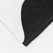 Muster 20815 - Schwarz auf Weiß Fleecedecke (Ecke)