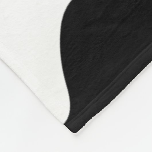 Muster 20815 - Schwarz auf Weiß Fleecedecke (Ecke)