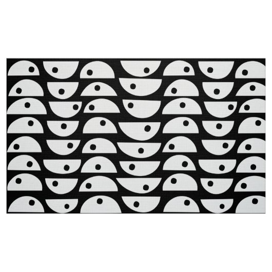 Muster 20816 - Weiß auf Schwarz Stoff (Fat Quarter (45,7 x 55,9 cm))