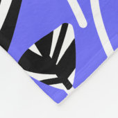 Muster 210121 - Schwarz, Weiß und Blau Fleecedecke (Ecke)