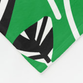 Muster 210121 - Schwarz, Weiß und Gras Grün Fleecedecke (Ecke)