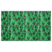 Muster 210121 - Schwarz, Weiß und Gras Grün Stoff (Fat Quarter (45,7 x 55,9 cm))