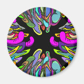 Muster 243X2, runder Rahmen Magnet (Vorne)