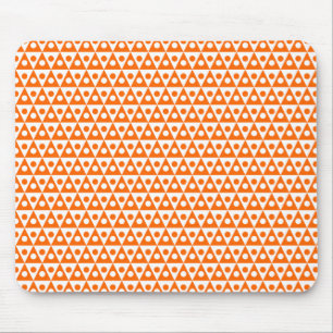 Muster 260514 - Orange auf Weiß Mousepad