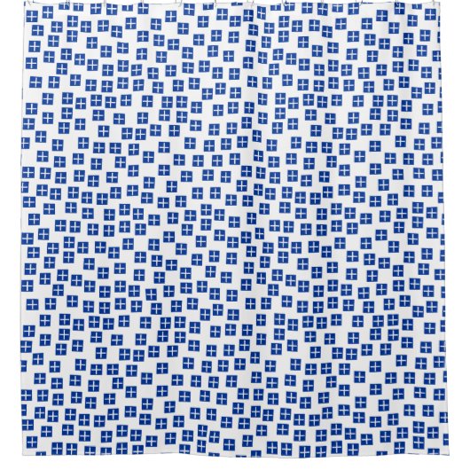 Muster 270715 - Navy Blue and White Duschvorhang (Vorderseite)