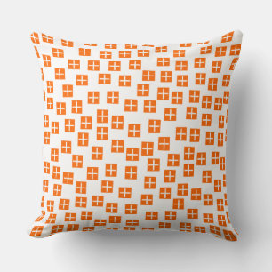 Muster 270715 - Orange und Weiß Kissen