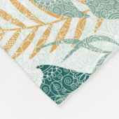 Muster 2 der tropischen Blätter Fleecedecke (Ecke)