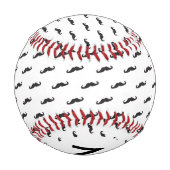Muster 2 des Mustache-Hipsters für Monogramm Baseball (Rückseite)