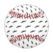 Muster 2 des Mustache-Hipsters für Monogramm Baseball (Vorderseite)
