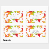 Muster 2 für Ahornleder Rechteckiger Aufkleber (Blatt)