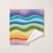 Muster 2 für mehrfarbige Streifen Badhandtuch Set (Waschlappen)