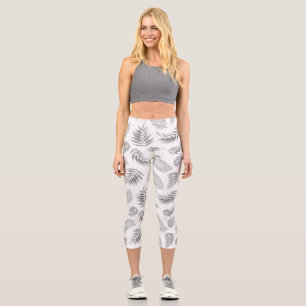 Muster 3 für tropische Blätter Capri Leggings