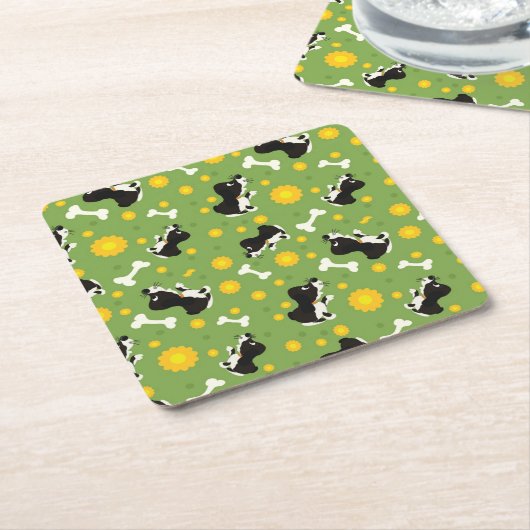 Muster 4 rechteckiger pappuntersetzer (angewinkelt)