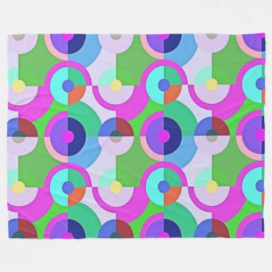 Muster 5 der geometrischen Formen Fleecedecke (Vorderseite (Horizontal))
