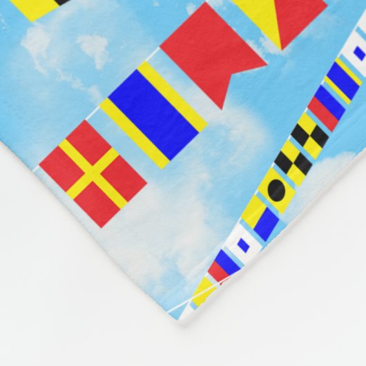 Muster 5 Sailer-Redewendungen Fleecedecke (Ecke)