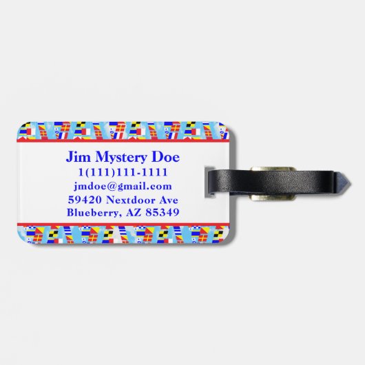 Muster 5 Sailer-Redewendungen Gepäckanhänger (Rückseite horizontal)