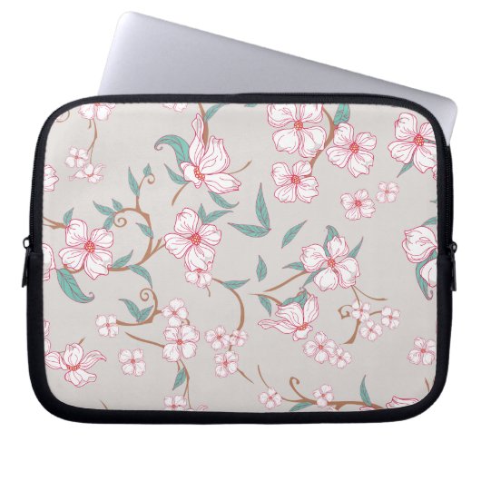 Muster 6 der Creepe-Blume Laptopschutzhülle (Vorderseite)
