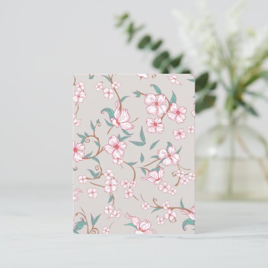 Muster 6 der Creepe-Blume Postkarte (Stehend Vorderseite)