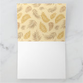 Muster 6 der tropischen Blätter Dankeskarte (Innenseite)