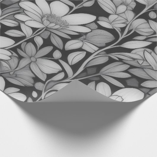 Muster 7 Mono | Schleifpapier Geschenkpapier (Ecke)