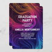 Muster-Abschluss für 60er Vibe Circles & Wirbel Einladung (Vorne/Hinten)