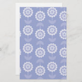 Muster Abstrakt Art lila Blume Briefpapier (Vorne/Hinten)