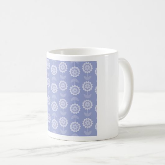 Muster Abstrakt Art lila Blume Kaffeetasse (VorderseiteRechts)