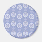 Muster Abstrakt Art lila Blume Magnet (Vorne)