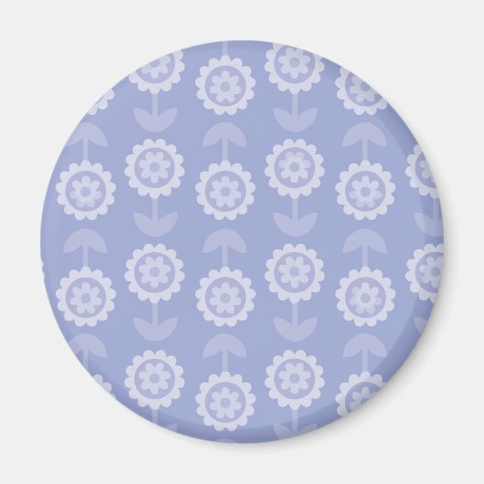 Muster Abstrakt Art lila Blume Magnet (Vorne)