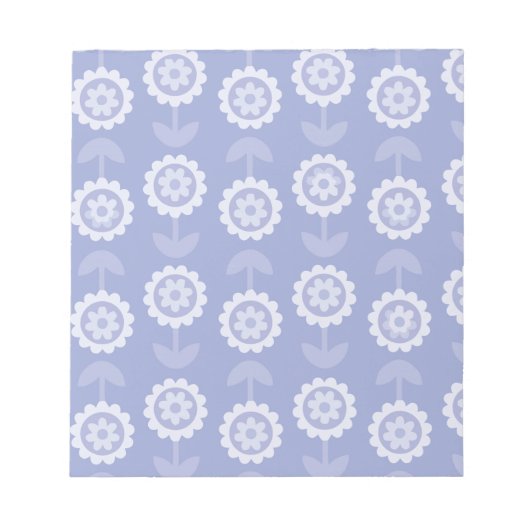 Muster Abstrakt Art lila Blume Notizblock (Vorderseite)