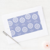 Muster Abstrakt Art lila Blume Rechteckiger Aufkleber (Umschlag)