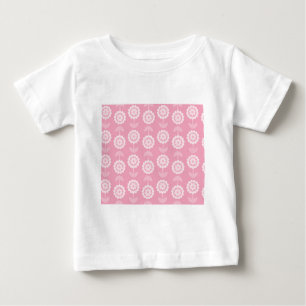 Muster Abstrakt Art Pink Floral Blume Baby T-shirt